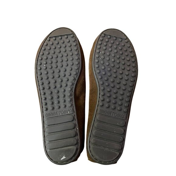 Minnetonka 400 Men’s Hardsole Moccasins Loafer – Brown Suede – Size 9 – Used - Picture 13 of 16